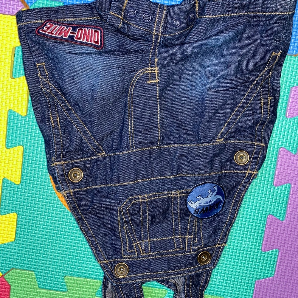Baby boy Dino overalls